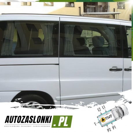 Zasłonki zaciemniające na szynach do Mercedes-Benz W638 Vito I 