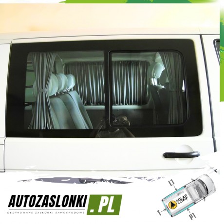 Zasłonki zaciemniające na szynach do VW Volkswagen T5 T6 Transporter