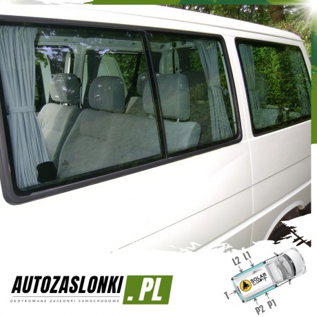 Zasłonki zaciemniające na szynach do VW Volkswagen T4 Transporter (1990-2003)